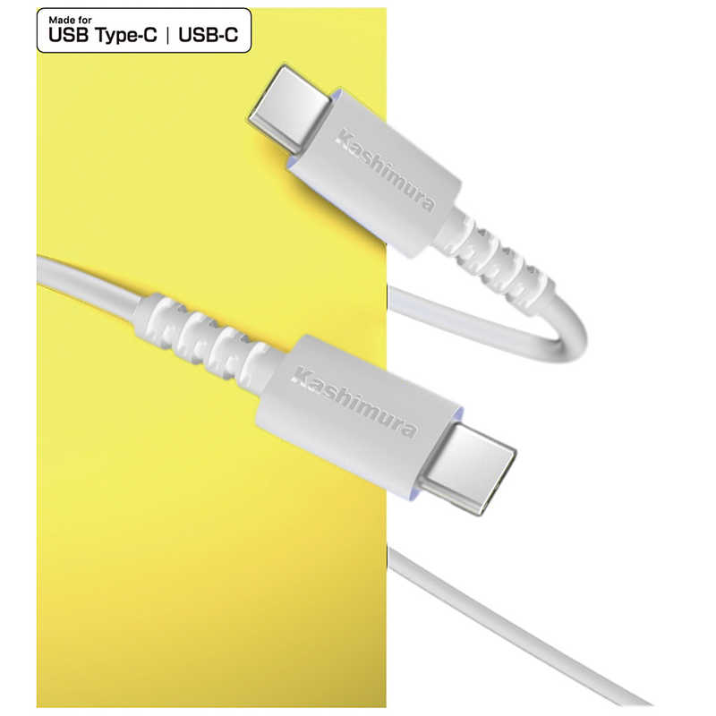 カシムラ カシムラ USB充電＆同期ケーブル 2m C-C 100W WH AJ-647 AJ-647