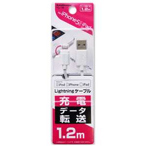 カシムラ [ライトニングケーブル]充電･転送(1.2m･ホワイト)MFi認証 KL-16