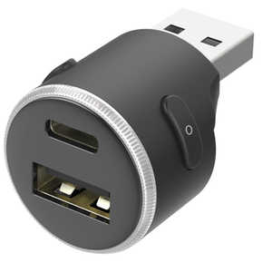 カシムラ USB増設 イルミ付 USB-A×1ポート・USB-C×1ポート ブラック DC-061 カシムラ USB増設 イルミ付 USB-A×1ポート・USB-C×1ポート ブラック DC-061