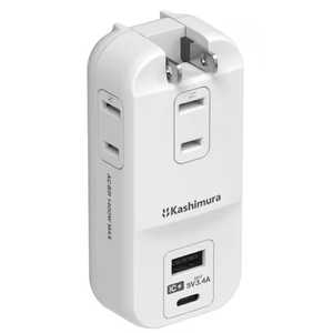 カシムラ 電源タップ AC3 USBA+C 3.4A 自動識別 リバーシブル AC-066 カシムラ 電源タップ AC3 USBA+C 3.4A 自動識別 リバーシブル AC-066