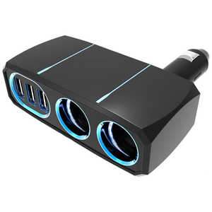 カシムラ 2連ダイレクトソケット 3リバーシブルUSB KX211