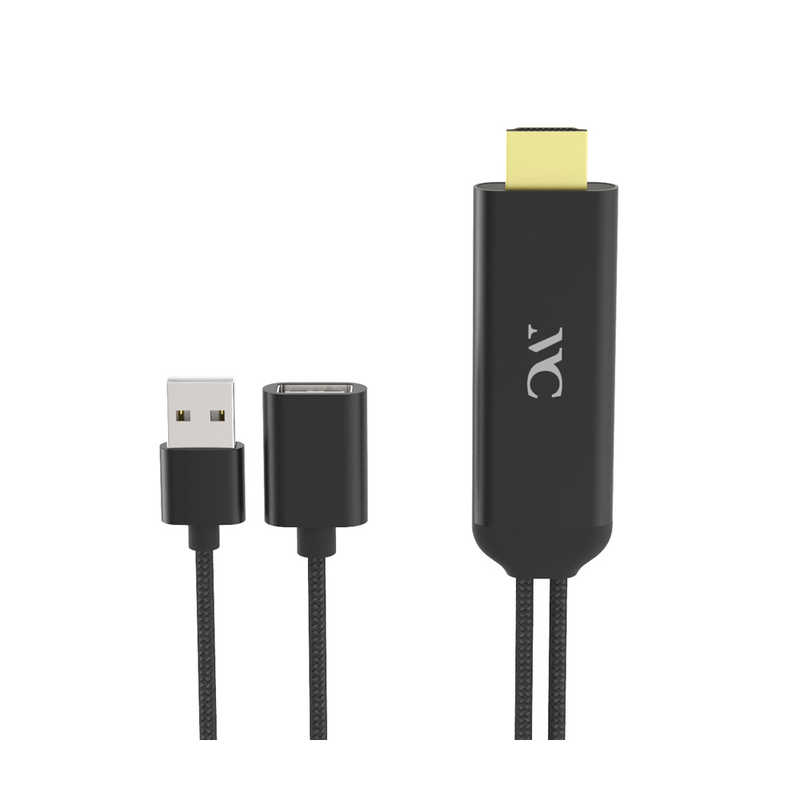 カシムラ カシムラ USB-Aメス ⇔ HDMI＋USB-Aオス(給電用)ケーブル [映像 /1m] iPhone/iPad用 ブラック KD-207 KD-207