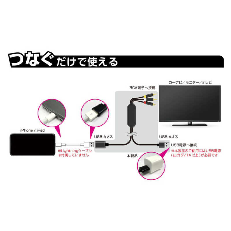 カシムラ カシムラ RCA変換ケーブル iPhone専用 KD-226 KD-226