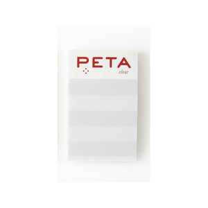 PCM竹尾 全面のり付箋 PETA clear S ホワイト ボーダー 1736247