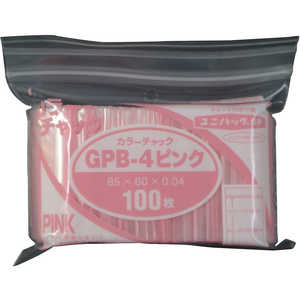 生産日本社 セイニチユニパックGPB‐4カラーチャックピンク  GPB4COLORCHAKKUPINK