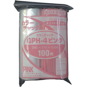 生産日本社 セイニチユニパックGPH‐4カラーチャックピンク  GPH4COLORCHAKKUPINK