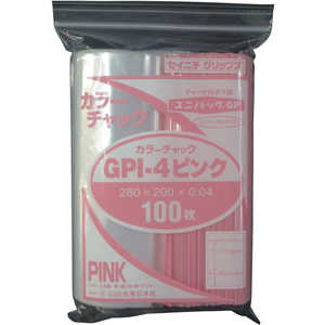 生産日本社 セイニチユニパックGPI‐4カラーチャックピンク  GPI4COLORCHAKKUPINK