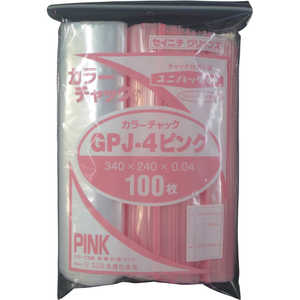 生産日本社 セイニチユニパックGPJ‐4カラーチャックピンク  GPJ4COLORCHAKKUPINK