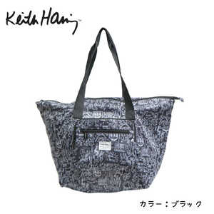 キースへリング パッカブルトートバッグ 大容量29(L) Travel Line ブラック 15802-001 キースへリング パッカブルトートバッグ 大容量29(L) Travel Line ブラック 15802-001