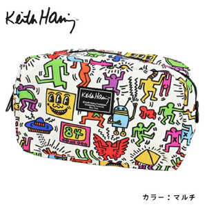 キースへリング ボックスポーチ 化粧ポーチ ポーチ 小物入れ Travel Line マルチ 15800-099 キースへリング ボックスポーチ 化粧ポーチ ポーチ 小物入れ Travel Line マルチ 15800-099