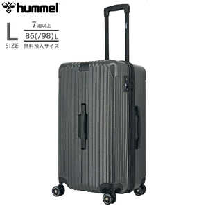 HUMMEL 縦長スーツケース トランク型 Lサイズ 無料預け入れ OLSEN ［TSAロック搭載］ チャコールグレー 75911-030