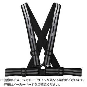 喜多 LEDストレッチ安全ベルト(4.8cm幅)No6100 ブラック フリー NO6100BKF