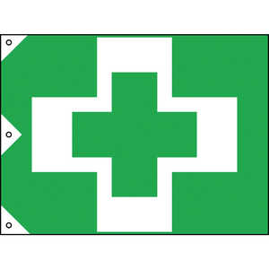 日本緑十字 安全衛生旗 1300×2100mm 布製 250010