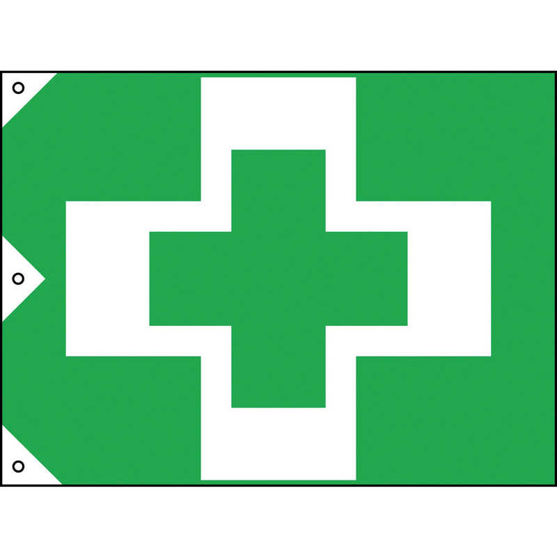日本緑十字 日本緑十字 安全衛生旗 1030×1500mm 布製 250011 250011