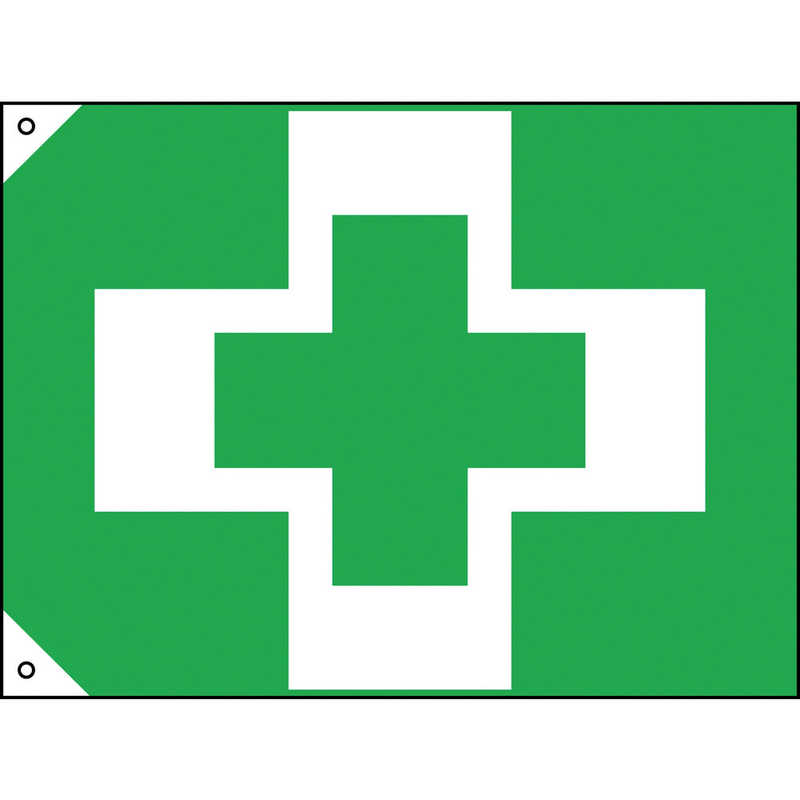 日本緑十字 日本緑十字 安全衛生旗 700×1000mm 布製 250013 250013