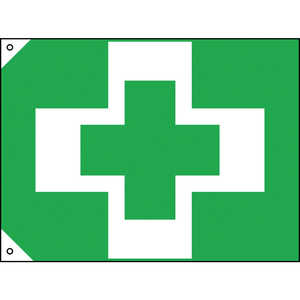 日本緑十字 安全衛生旗 700×1000mm 布製 250013