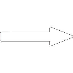 日本緑十字 配管方向表示ステッカー →白矢印 55×200mm 10枚組 エンビ 193585