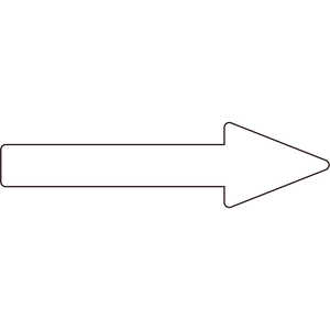 日本緑十字 配管方向表示ステッカー →白矢印 40×150mm 10枚組 エンビ 193686
