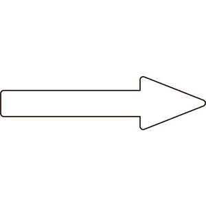 日本緑十字 配管方向表示ステッカー →白矢印 30×100mm 10枚組 エンビ 193787
