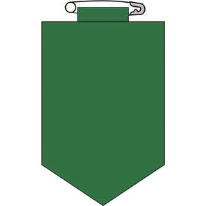 日本緑十字 ビニールワッペン(胸章) 緑無地タイプ 90×60mm エンビ 126102