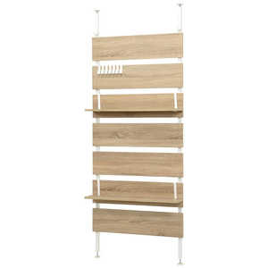 萩原 突っ張りウォールラック ナチュラル/ホワイト KTR3148NW