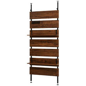 萩原 突っ張りウォールラック ブラウン/ブラック KTR3148BB