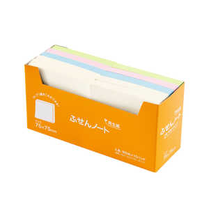 ハピラ 再生紙ふせんノート 75x75mm 100枚x10冊 Y4PBG各2 P7575 ハピラ 再生紙ふせんノート 75x75mm 100枚x10冊 Y4PBG各2 P7575