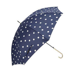 宮嶋 amusant sous la pluie 60cm スリム 耐風長傘 8mm UVプロテクション 13640.ドット ネイビー MYTAIFU8UV 宮嶋 amusant sous la pluie 60cm スリム 耐風長傘 8mm UVプロテクション 13640.ドット ネイビー MYTAIFU8UV