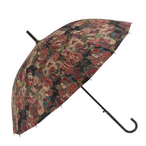 宮嶋 amusant sous la pluie 16本骨 55cm 和柄 長傘 16130.歌舞伎BK MYJPN 宮嶋 amusant sous la pluie 16本骨 55cm 和柄 長傘 16130.歌舞伎BK MYJPN