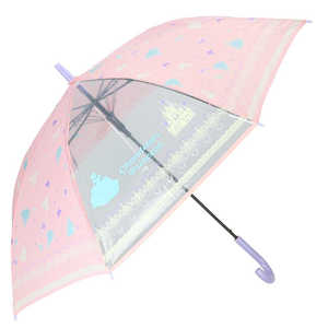 宮嶋 amusant sous la pluie 耐風 55cm ジュニア長傘 透明窓 28380.プリンセス ピンク MYTAIFUJUN55 宮嶋 amusant sous la pluie 耐風 55cm ジュニア長傘 透明窓 28380.プリンセス ピンク MYTAIFUJUN55