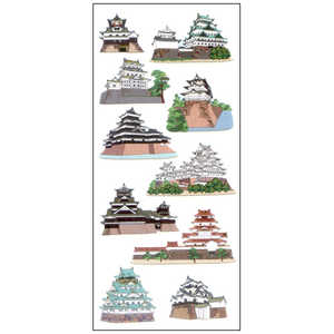 奥山商会 和風シール 日本の城 JQ331