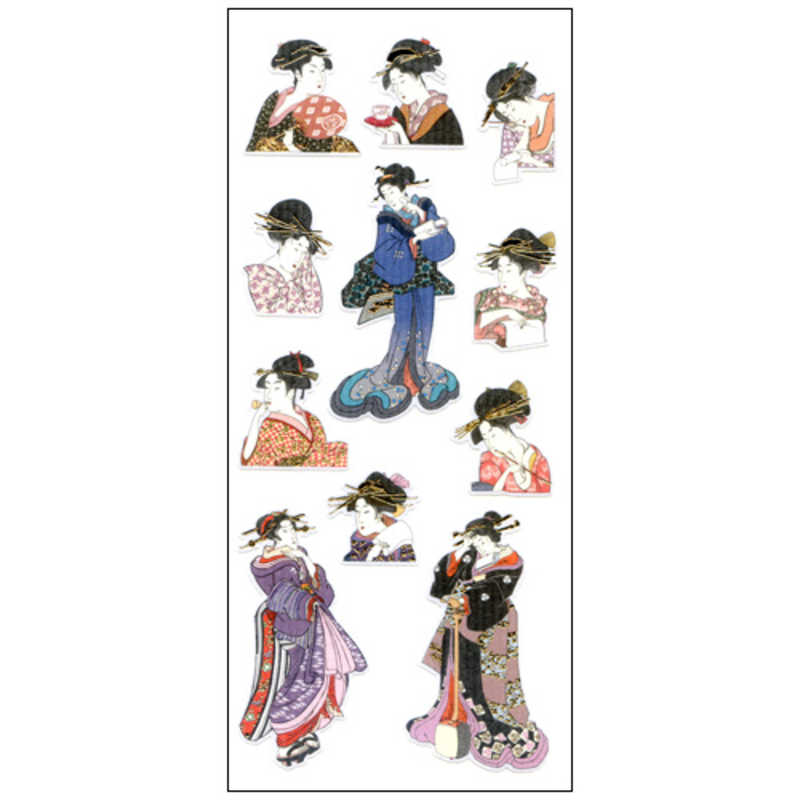 奥山商会 奥山商会 和風シール 浮世絵美人画 JQ352 JQ352