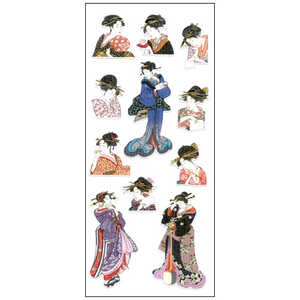 奥山商会 和風シール 浮世絵美人画 JQ352 奥山商会 和風シール 浮世絵美人画 JQ352