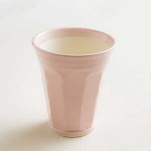 ヤマ庄陶器 ビアカップ 280ml 泡うま タンブラー 酒器 コップ 陶器 信楽焼 ピンク ビアカップ280MLアワウ