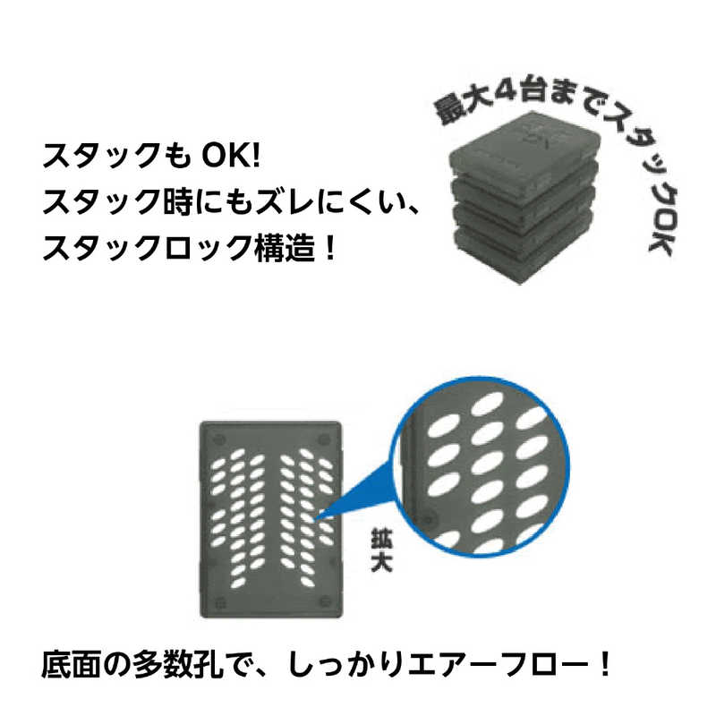 センチュリー センチュリー 裸族の弁当箱 3.5インチHD用(スケルトンブラック) CRB35-BK CRB35-BK