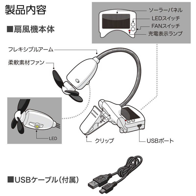 センチュリー センチュリー USB&ソーラー 扇風機 [ソーラー充電可能] USB-Solar Senpuki USB-Solar Senpuki