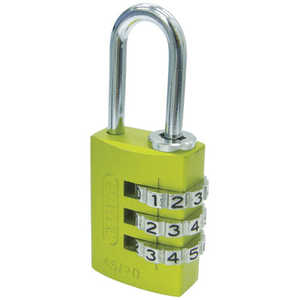 ABUS ナンバー可変式南京錠 145-20 イエロー 14520YE_ ABUS ナンバー可変式南京錠 145-20 イエロー 14520YE_