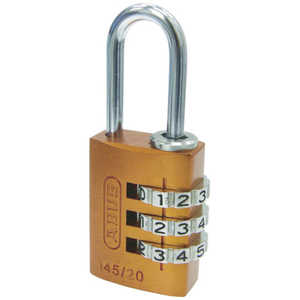 ABUS ナンバー可変式南京錠 145-20 オレンジ 14520OR_ ABUS ナンバー可変式南京錠 145-20 オレンジ 14520OR_