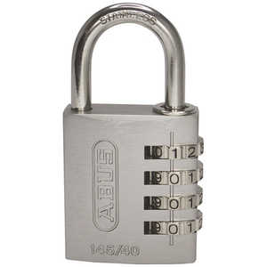 ABUS ナンバー可変式ステンレスシャックル南京錠 145IB-40 シルバー 145IB-40-SI 145IB40SI ABUS ナンバー可変式ステンレスシャックル南京錠 145IB-40 シルバー 145IB-40-SI 145IB40SI