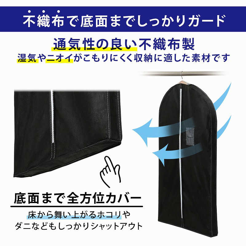 アストロ アストロ マチ付スーツ用カバーブラック5枚組 110-45N 110-45N