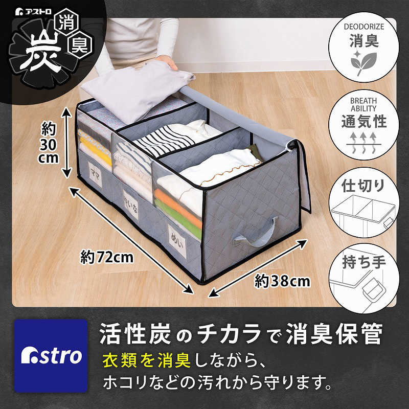 アストロ アストロ 活性炭 持ち手付衣類整理袋 171-37 171-37