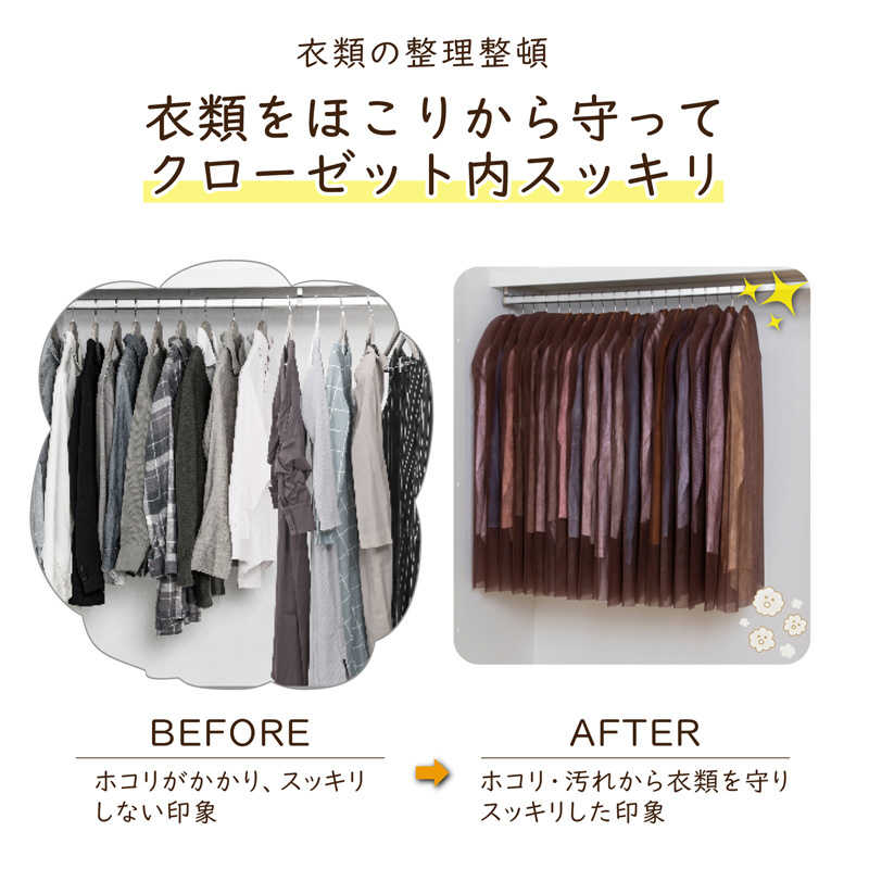 アストロ アストロ 不織布洋服カバー 20枚組 ブラウン 605-53 605-53