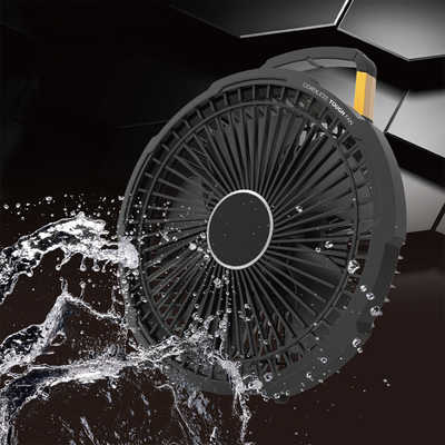 トップランド 卓上扇風機 コードレスタフFAN ブラック SFTF10-BK