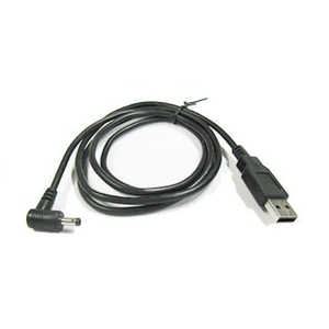 カモン USB - DC電源供給ケーブルL型 ブラック DC4017A