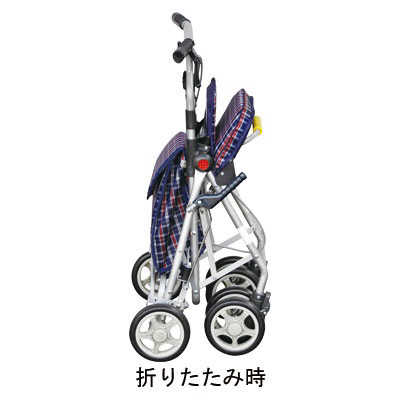 須恵廣工業 シルバーカー ポシェットS-2 チェックブラウン No.672 の 