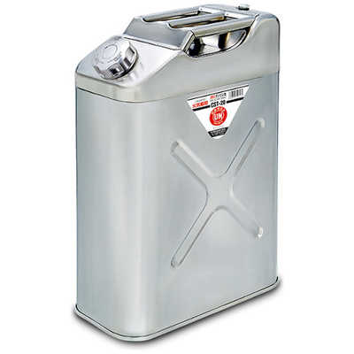 矢澤産業 ガソリン携行缶 20L SUSステンレス色 消防法適合品 CST 矢澤産業 ガソリン携行缶 20L SUSステンレス色 消防法適合品 CST