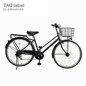 TAG label by amadana 26型 自転車 amadana citybike（ツヤケシブラック 6段変速） ATB266 ATB266