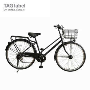 TAG label by amadana 自転車 citybike ［外装6段 /26インチ］ ツヤケシブラック【組立商品につき返品不可】 ATB266