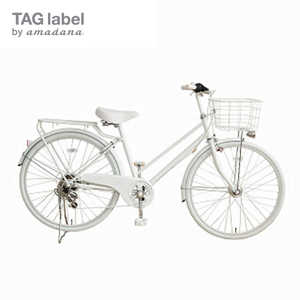 TAG label by amadana 26型 自転車 amadana citybike（ツヤケシホワイト 6段変速） ATB266