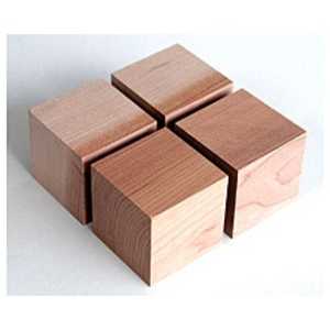 山本音響工芸 アサダ桜製キューブベース (4個1組) QB-5 QB5 山本音響工芸 アサダ桜製キューブベース (4個1組) QB-5 QB5